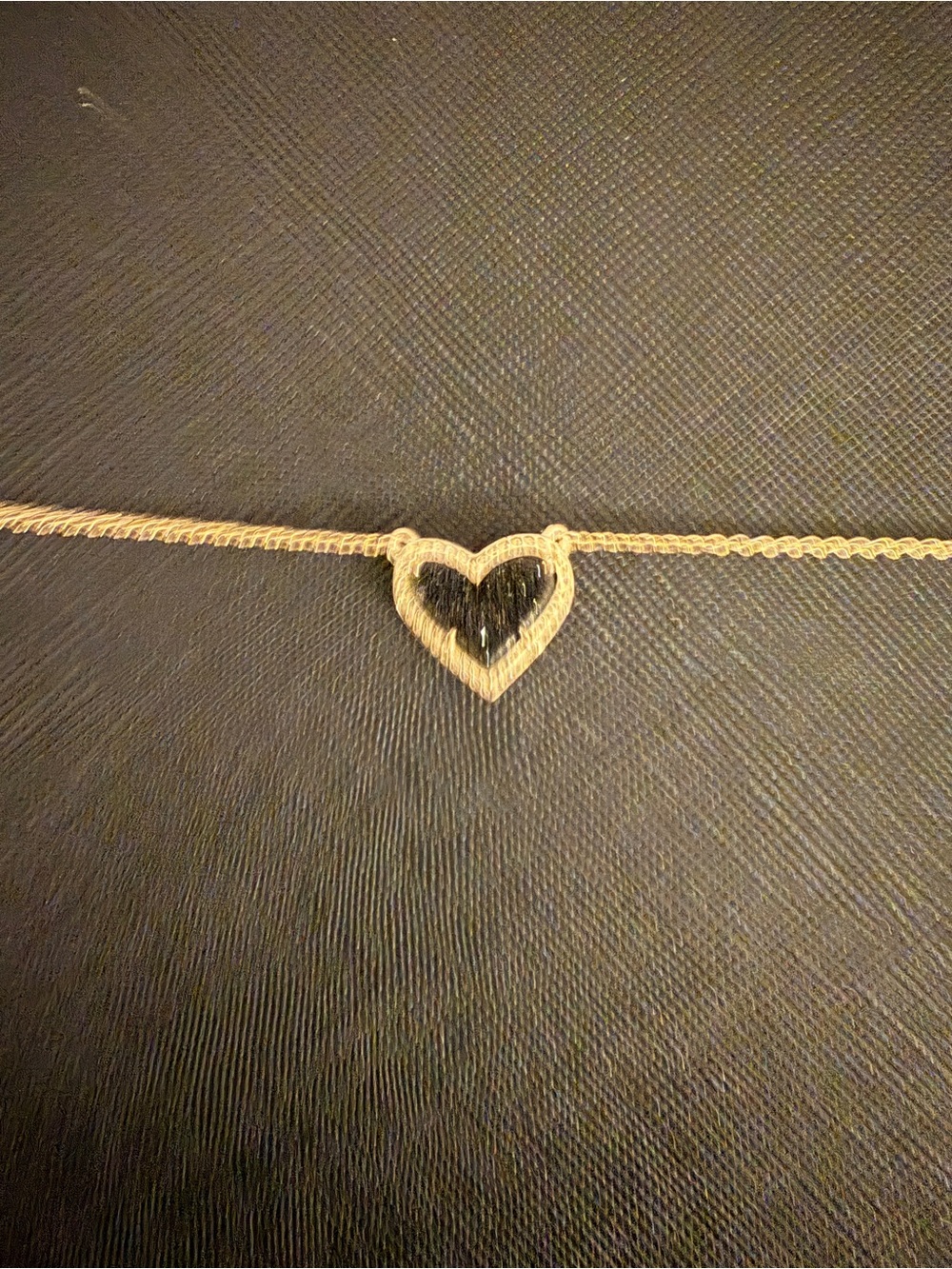 Kendra Scott Ari Heart Gold Pendant Necklace in Black Drusy